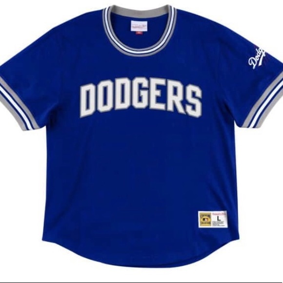 Mitchell & Ness Dodgers shirt size youth 10-12 M - Picture 1 of 8